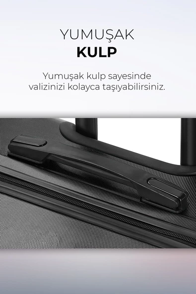 Polo&Sky Elmas Model Füme Renk Orta Boy Valiz ürün görseli 1