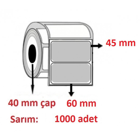 45X60 SILVER MAT ETİKET ( 1000 li ) ürün görseli 1