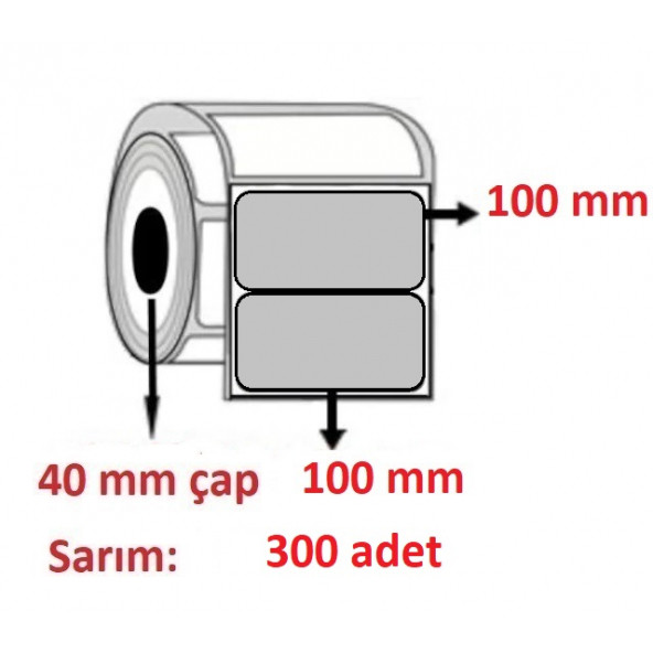 100X100 SILVER MAT ETİKET ( 300 lü ) ürün görseli 1