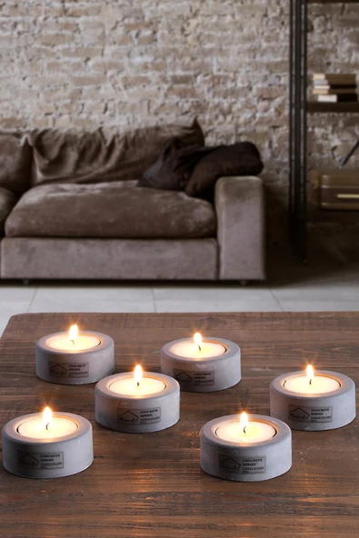 Holder | 6'Lı Set Mumluk | Tea Light Mumluk Seti | Dekoratif Şamdan Mumluk ürün görseli 1