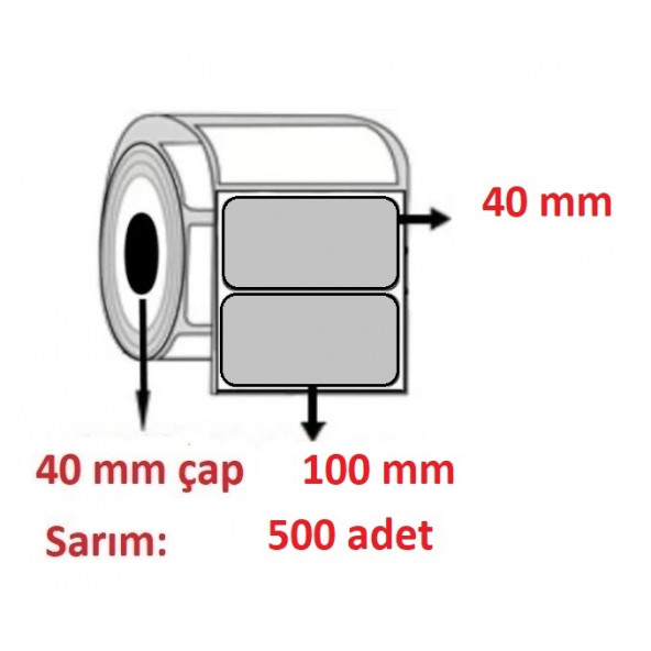 100X40 SILVER MAT ETİKET ( 500 lü ) ürün görseli 1