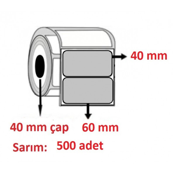 40X60 SILVER MAT ETİKET ( 500 lü ) ürün görseli 1