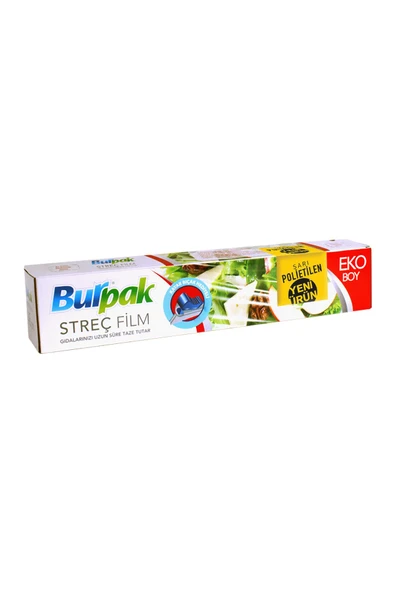 Burpak Sarı Şeffaf Mutfak Rulo Streç Film Folyo - 30 Cm. x 166 Metre - 9 Mikron - Gıdaya Uygun ürün görseli 1