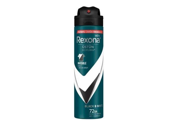 Rexona Erkek Invisible Black White Deodorant 150 ml ürün görseli 1