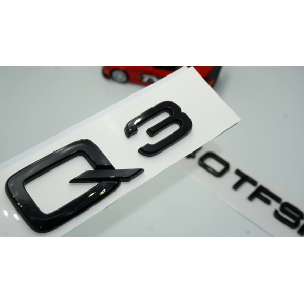 Audi Q3 40 TFSi Parlak Siyah ABS 3M 3D Bagaj Yazı Logo Orjinal Ürün ürün görseli 1