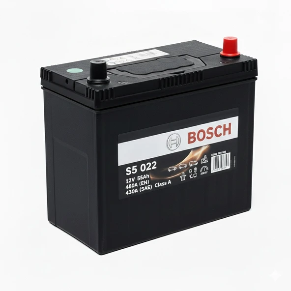 Bosch Akü 12V 55Ah Amper 460A (EN) ürün görseli 1