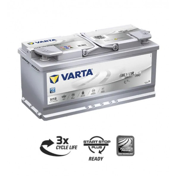 Varta Silver Dynamic H15 Start-Stop Agm 12 V 105 Ah 950Cca Akü ürün görseli 1