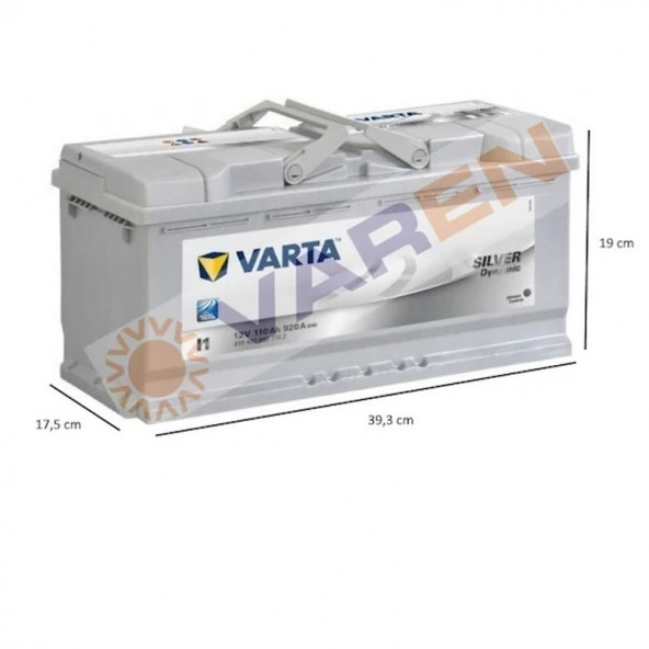 Varta Silver Dynamic I1 12 V 110 Ah 920Cca Akü - Resim 2