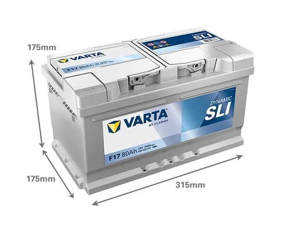 PTTAVM: Varta Blue Dynamic F17 12 V 80 Ah 740 CCA Akü