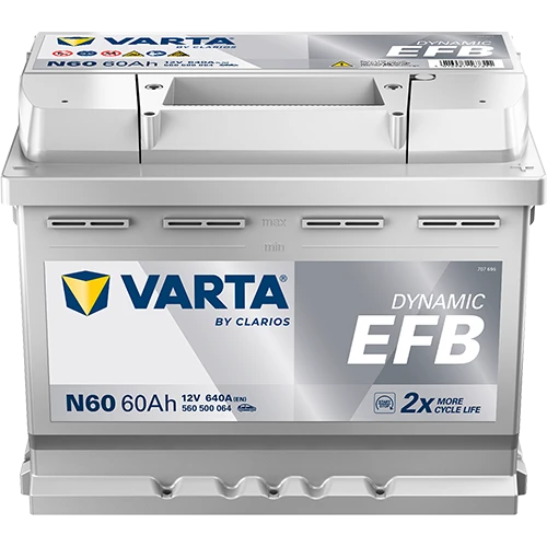Varta Blue Dynamic N60 Start-Stop EFB 12 V 60 Ah 640 CCA Akü - 2025 ürün görseli 1
