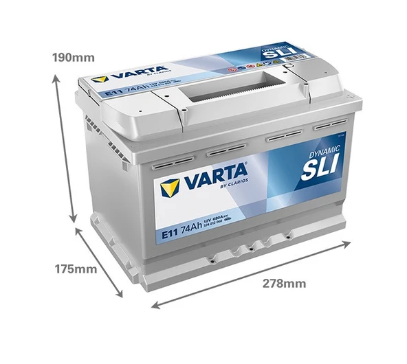 Varta Blue Dynamic E11 12 V 74 Ah 680 CCA Akü - Resim 2
