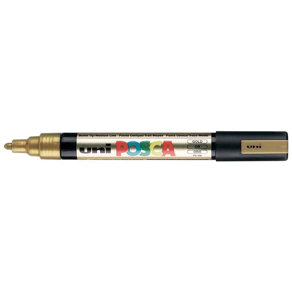 UNI POSCA SU BAZLI MARKOR ALTIN 1 LI (PC-1MR) - Resim 3