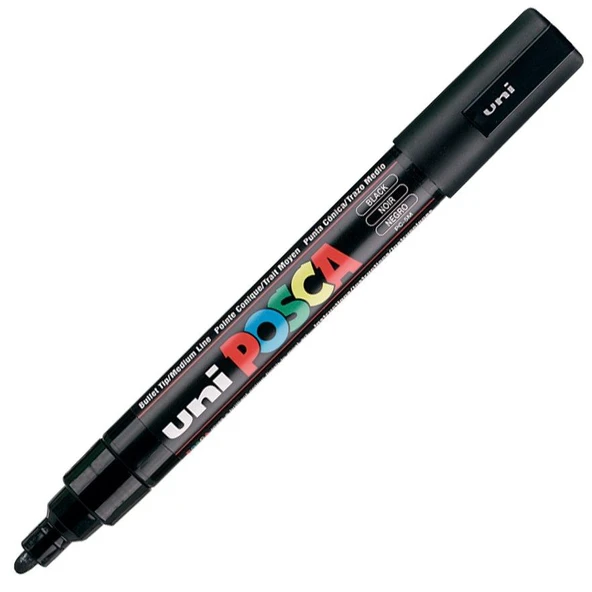 UNI POSCA SU BAZLI MARKOR SIYAH 1 LI (PC-1M) - Resim 2