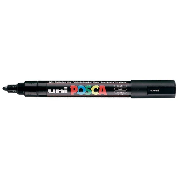 UNI POSCA SU BAZLI MARKOR SIYAH 1 LI (PC-1M) - Resim 3