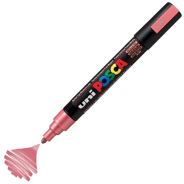 UNI POSCA MARKOR 0.7 METALIK KIRMIZI (PC-1MR) ürün görseli 1