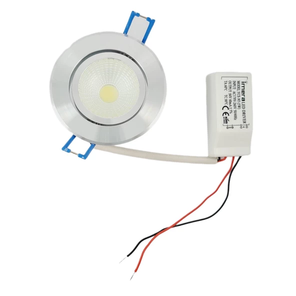 5 WATT LED SPOT TRAFOLU KROM KASA GÜN IŞIĞI (YCE-N5) ( 2 ADET ) ürün görseli 1