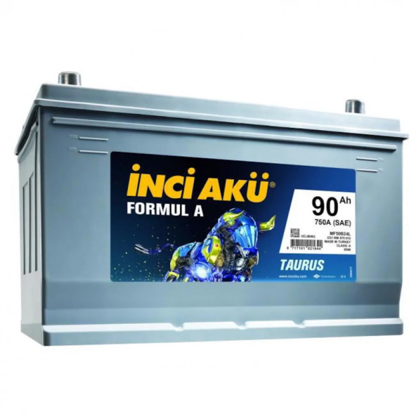 İnci Formul A Taurus 12 V 90 Ah Asia 750 CCA Akü ürün görseli 1