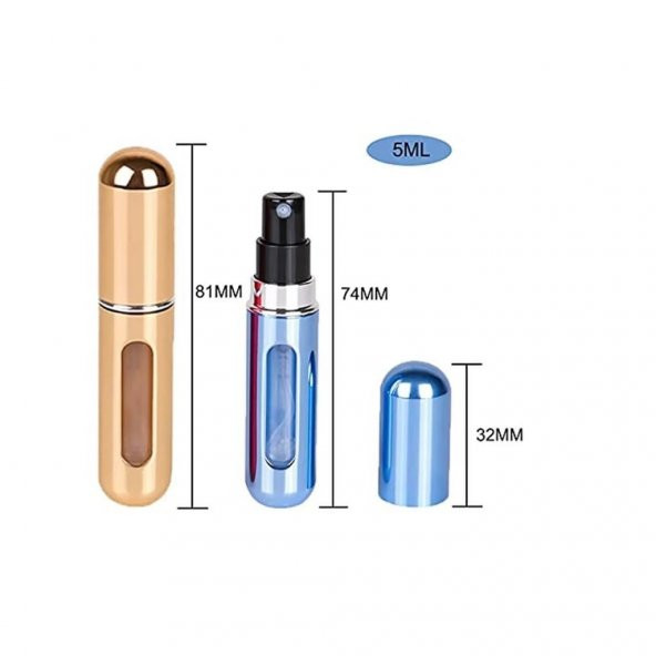 Doldurulabilir Cep Parfüm Şişesi Pembe 5 Ml - Resim 3