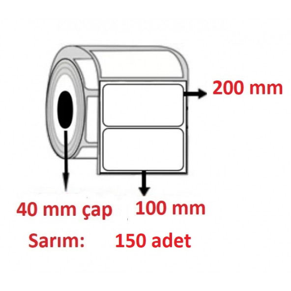 100X200 PVC ŞEFFAF ETİKET ( 150 li ) ürün görseli 1