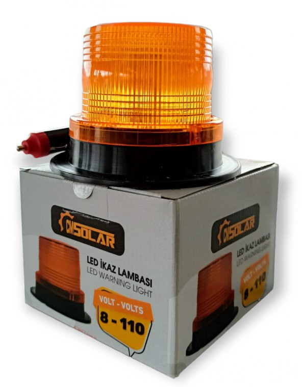 CMSOLAR MIKNATISLI LED ÇAKAR Tepe-İkaz Lambası 8 Volt - 110 Volt Arası ürün görseli 1