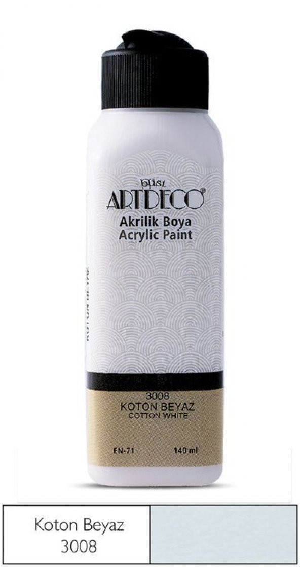 Artdeco Yeni Formül Akrilik Boya 140 ml 3008 Koton Beyaz ürün görseli 1