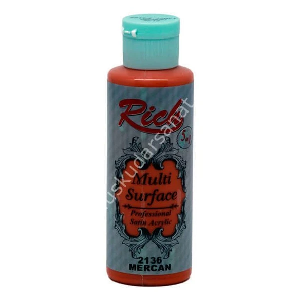 Rich Multi Surface Her Yüzey İçin Akrilik Boya 130 cc. 2136 MERCAN ürün görseli 1