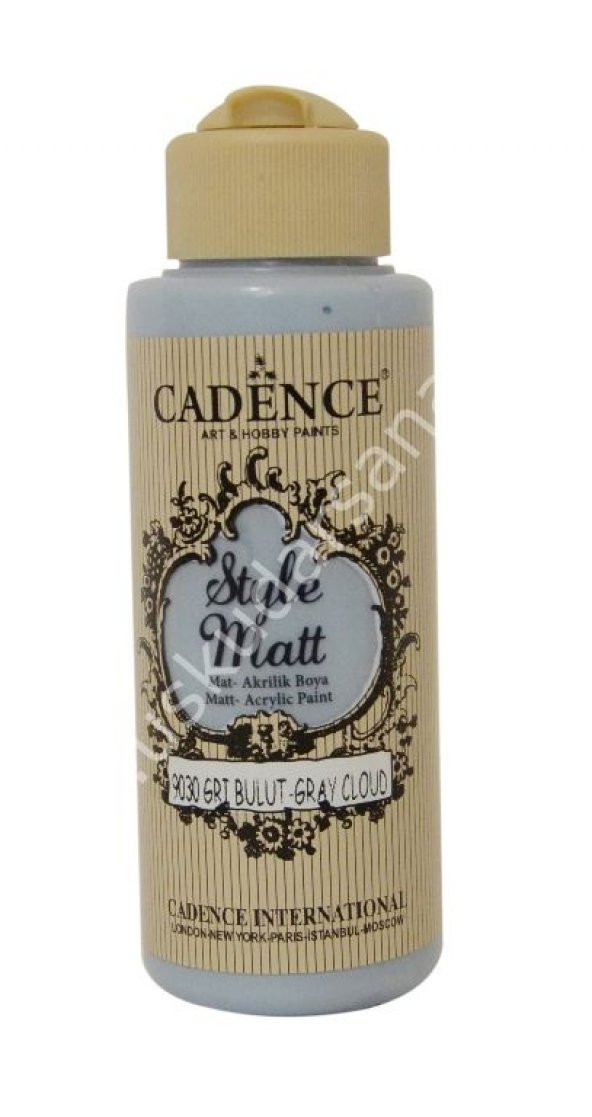 Cadence Style Matt Akrilik Boya 120ml 9030 Gri bulut Gray cloud ürün görseli 1