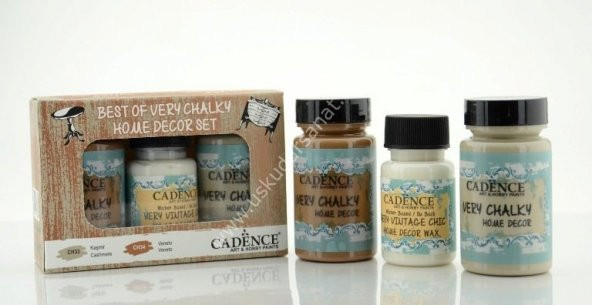 Cadence Very Chalky Home Decor Set 2 Renk 90ml+50ml Wax Kaşmir-Veneto ürün görseli 1
