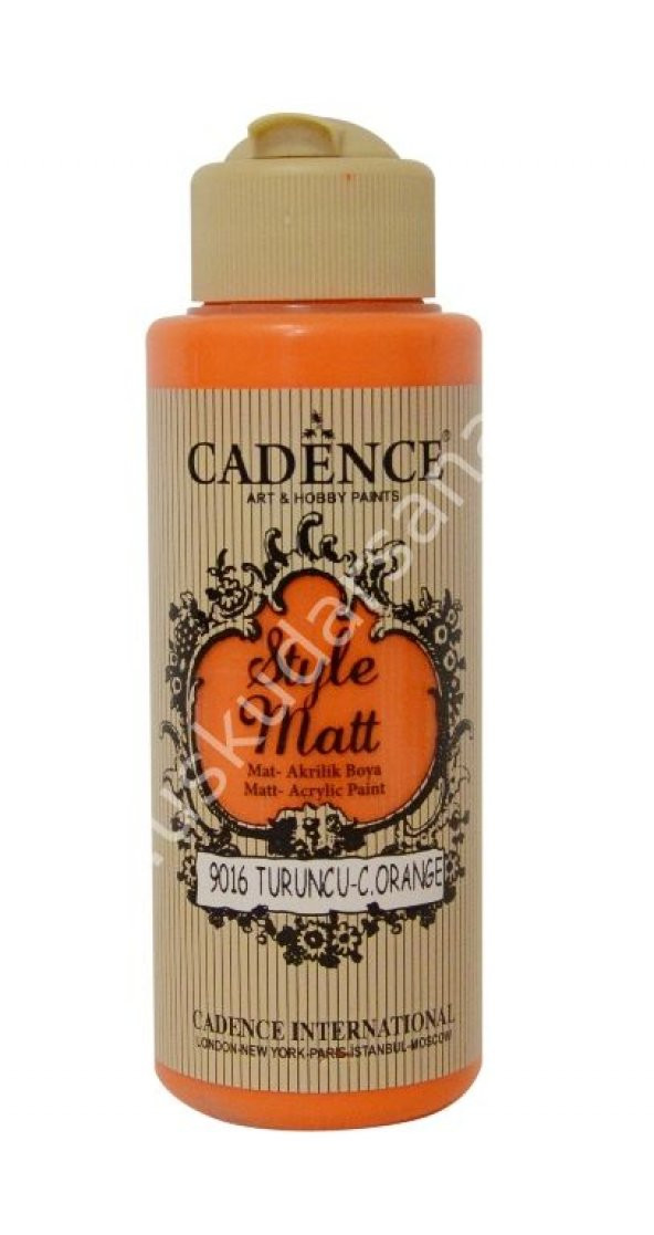 Cadence Style Matt Akrilik Boya 120ml 9016 Turuncu Captive Orange ürün görseli 1