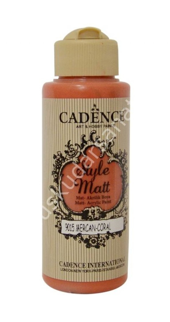 Cadence Style Matt Akrilik Boya 120ml 9015 Mercan Coral ürün görseli 1