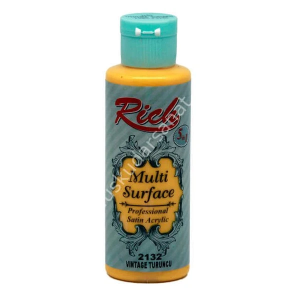 Rich Multi Surface Her Yüzey İçin Akrilik Boya 130 cc. 2132 VINTAGE TURUNCU ürün görseli 1