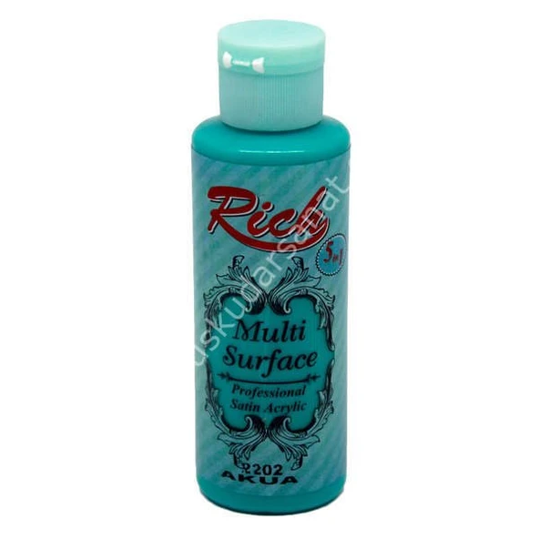 Rich Multi Surface Her Yüzey İçin Akrilik Boya 130 cc. 2202 AQUA ürün görseli 1