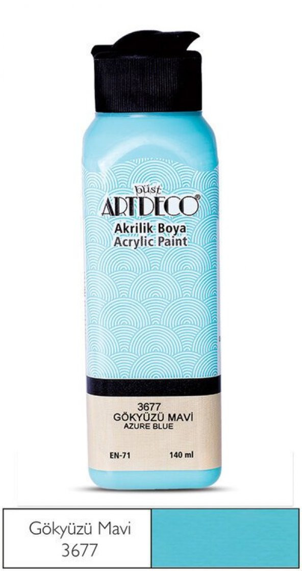 Artdeco Yeni Formül Akrilik Boya 140 ml 3677 Gökyüzü Mavi ürün görseli 1