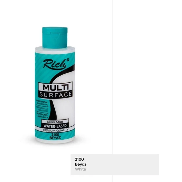 Rich Multi Surface Her Yüzey İçin Akrilik Boya 120 cc. 2100 BEYAZ ürün görseli 1