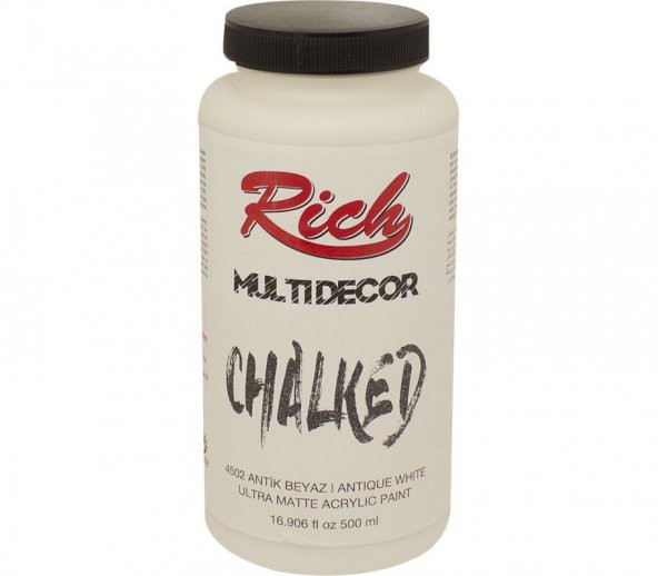 Rich Multi Decor Chalked Akrilik Boya 500ml. 4502 ANTİK BEYAZ ürün görseli 1