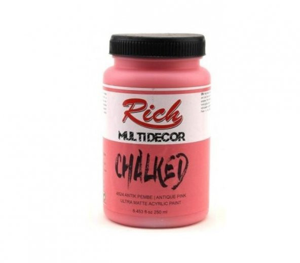 Rich Multi Decor Chalked Akrilik Boya 250ml. 4524 ANTİK PEMBE ürün görseli 1