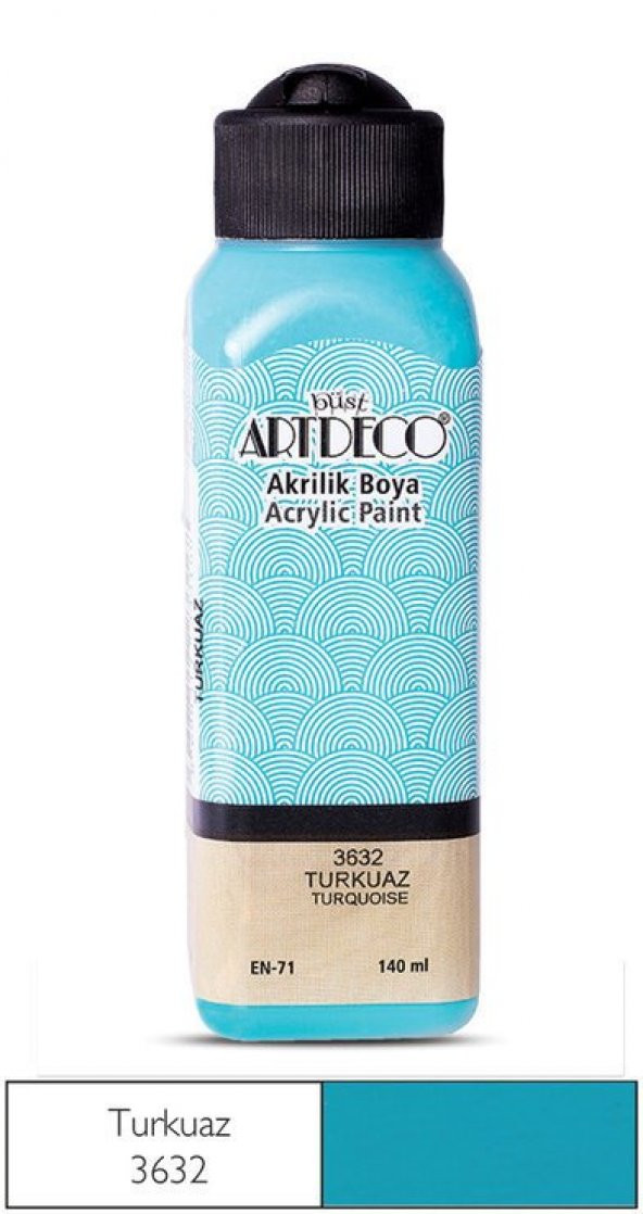 Artdeco Yeni Formül Akrilik Boya 140 ml 3632 Turkuaz ürün görseli 1