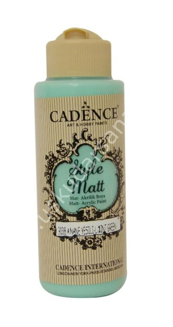 Cadence Style Matt Akrilik Boya 120ml 9038 Açık nane yeşili Light mint green ürün görseli 1