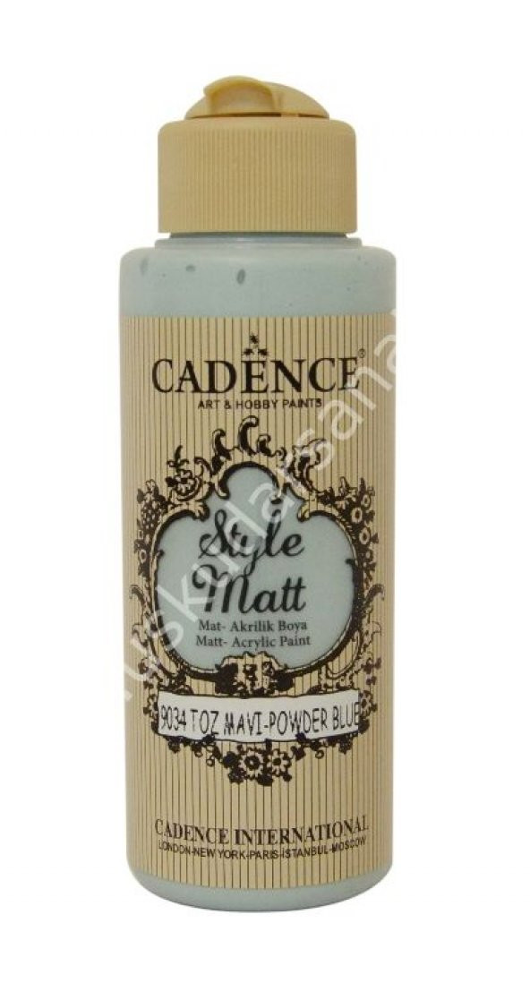 Cadence Style Matt Akrilik Boya 120ml 9034 Toz mavi Powder blue ürün görseli 1