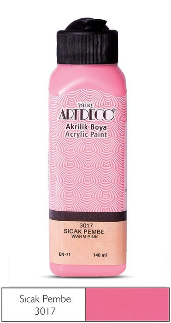 Artdeco Yeni Formül Akrilik Boya 140 ml 3017 Sıcak Pembe ürün görseli 1