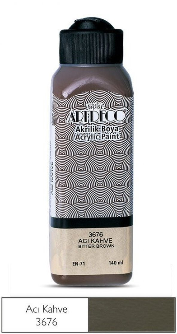 Artdeco Yeni Formül Akrilik Boya 140 ml 3676 Acı Kahve ürün görseli 1