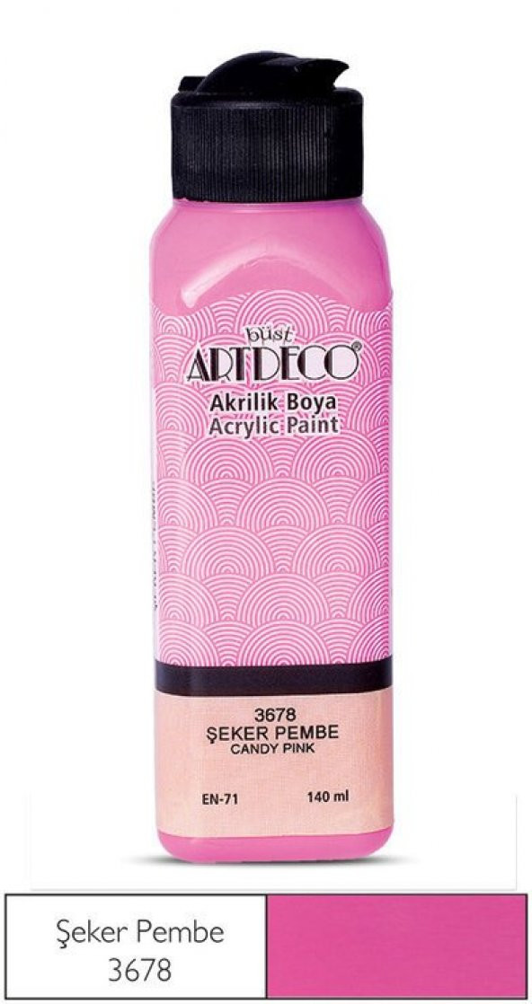 Artdeco Yeni Formül Akrilik Boya 140 ml 3678 Şeker Pembe ürün görseli 1
