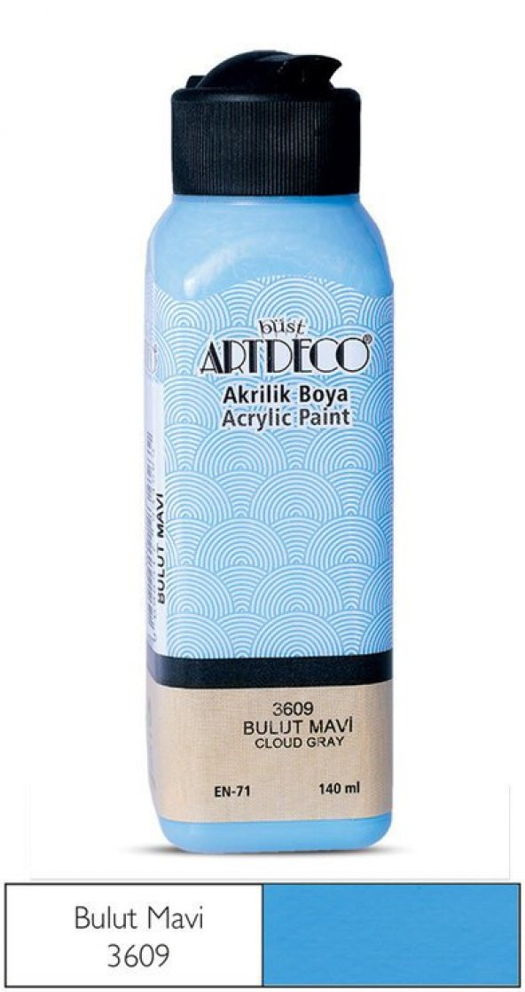 Artdeco Yeni Formül Akrilik Boya 140 ml 3609 Bulut Mavi ürün görseli 1