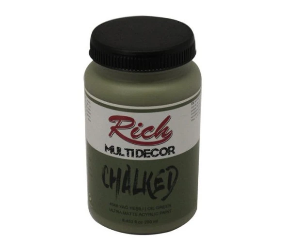 Rich Multi Decor Chalked Akrilik Boya 250ml. 4568 YAĞ YEŞİLİ ürün görseli 1