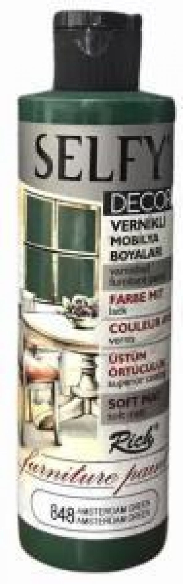 Rich Selfy Decor Vernikli Boya 240cc Amsterdam Green 848 ürün görseli 1