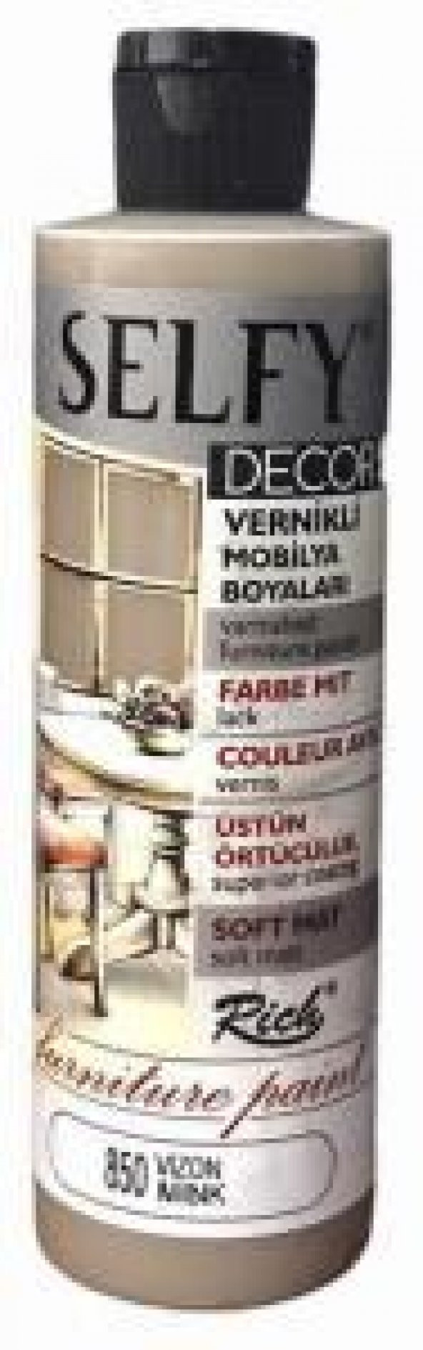 Rich Selfy Decor Vernikli Boya 240cc Vizon 850 ürün görseli 1