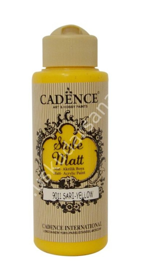 Cadence Style Matt Akrilik Boya 120ml 9011 Sarı Yellow ürün görseli 1