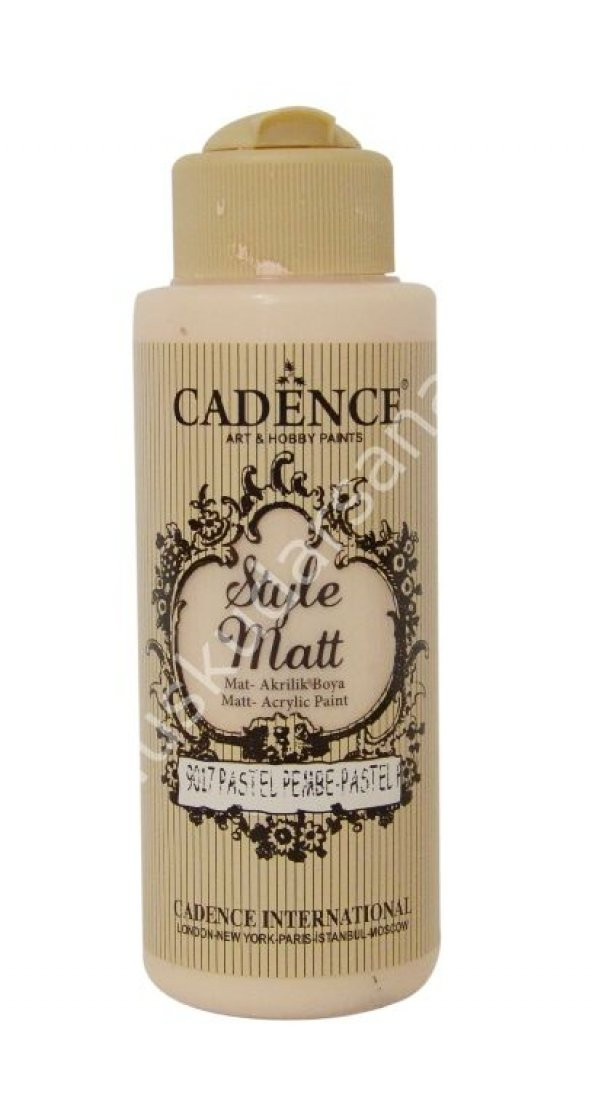 Cadence Style Matt Akrilik Boya 120ml 9017 Pastel pembe Pastel pink ürün görseli 1