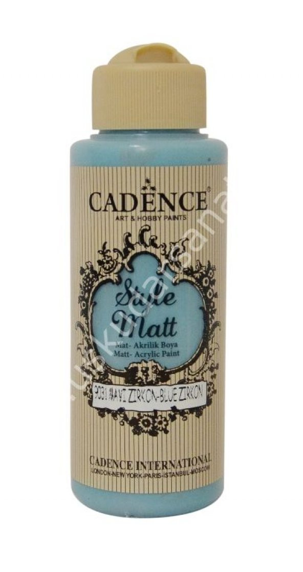 Cadence Style Matt Akrilik Boya 120ml 9031 Mavi zirkon Blue Zirkon ürün görseli 1