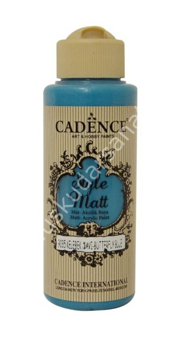 Cadence Style Matt Akrilik Boya 120ml 9035 Kelebek mavisi Butterfly blue ürün görseli 1